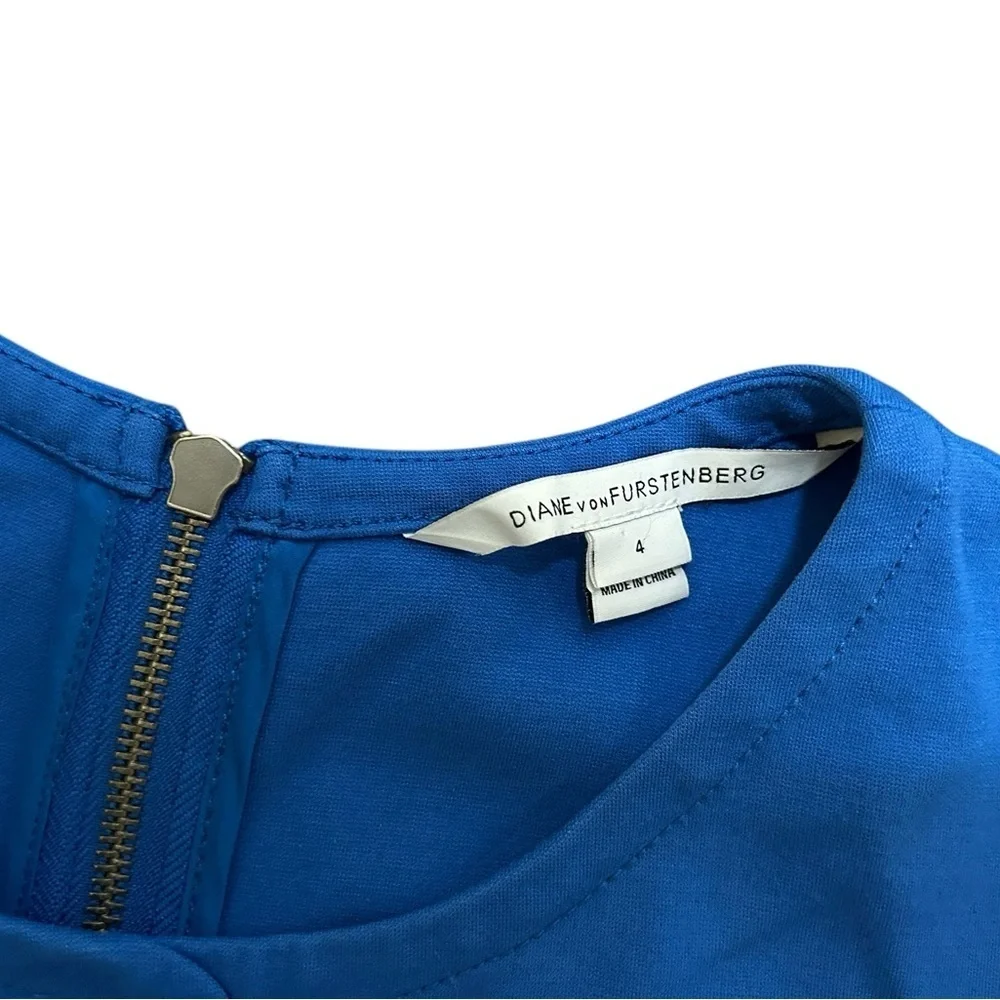 Diane Von Furstenberg Ivana Dress in Blue Iris Sz 4 - Picture 5 of 7